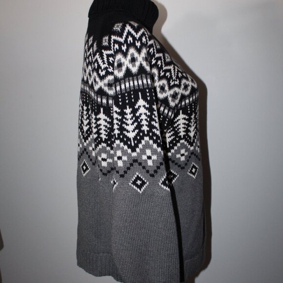 NWT ALP N ROCK Logan Fair Isle Turtleneck Sweater Knit Pullover Multi M UNISEX - Picture 6 of 6